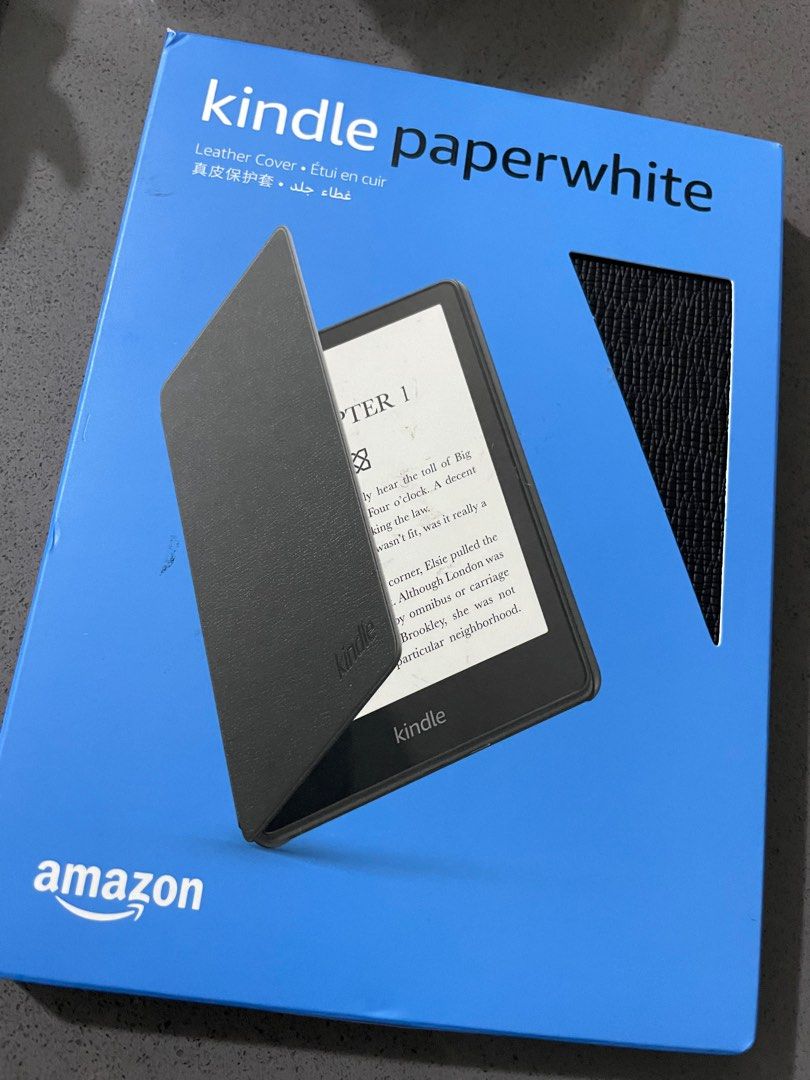 Originální Amazon pouzdro AMW-KP4-BL, PU kůže, vodotěsné - pro Amazon Kindle Paperwhite 4 (2018) - černé