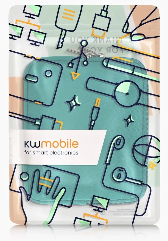 Pouzdro KW Mobile Neoprene Zipper - KW5739722 - Univerzální pouzdro pro čtečky 6-7" - zelené