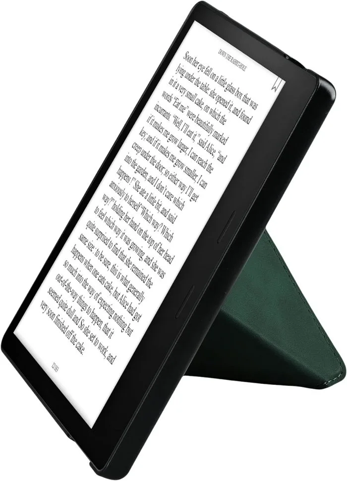 Pouzdro KW Mobile - Origami Nubuk Stand - KW6006978 - pro Amazon Kindle Oasis 2 / 3 - zelené