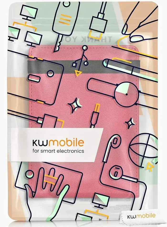 Pouzdro KW Mobile - Case with Strap Stand -  KW5626377 - pro Amazon Kindle Paperwhite 5 (2021) - tmavě růžové