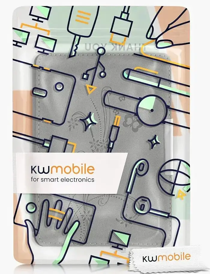 Pouzdro KW Mobile - Butterfly Tendril - KW2313641 - pro Amazon Kindle Paperwhite 1/2/3 - šedé