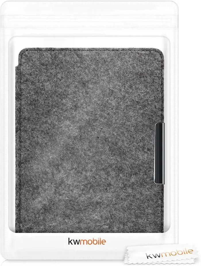 Pouzdro KW Mobile Felt Fabric - KW3434522 - pro Amazon Kindle Paperwhite 1/2/3 - šedé