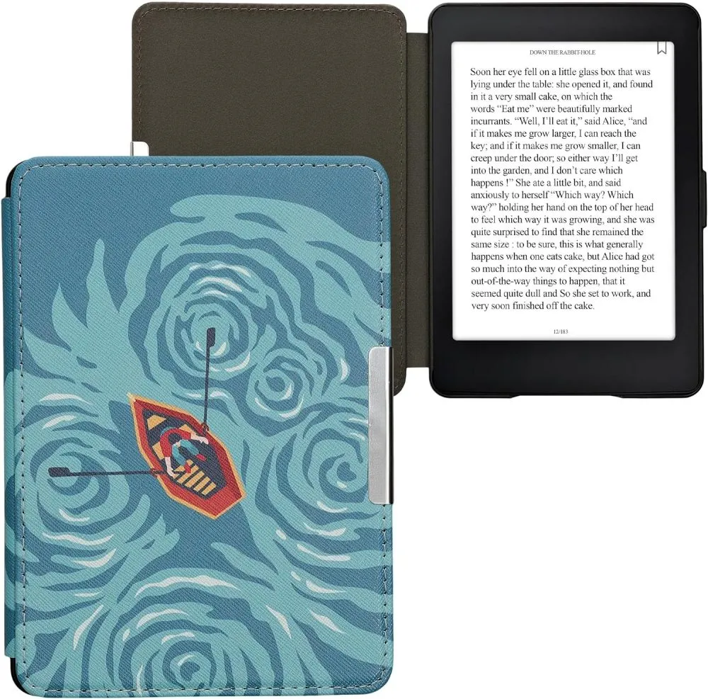 Pouzdro KW Mobile - Man And Boat - KW2313650 - pro Amazon Kindle Paperwhite 1/2/3 - vícebarevné