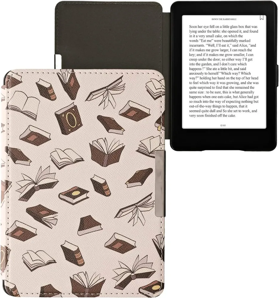 Pouzdro KW Mobile - Books And Pages - KW2811841 - pro Amazon Kindle Paperwhite 1/2/3 - vícebarevné