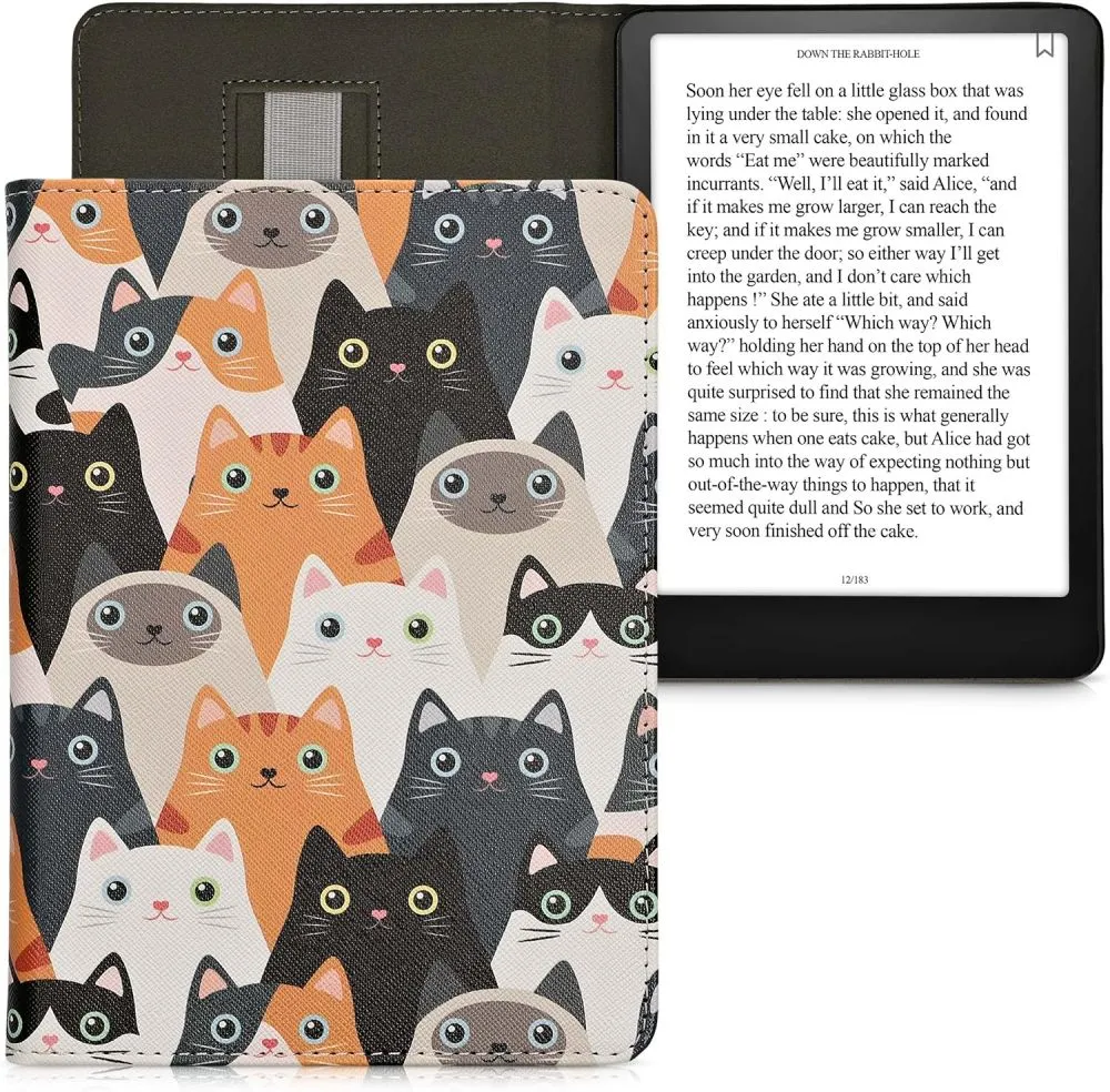 Pouzdro KW Mobile - Cats - KW5781027 - pro Amazon Kindle Paperwhite 5 (2021) - vícebarevné, kapsa na ruku