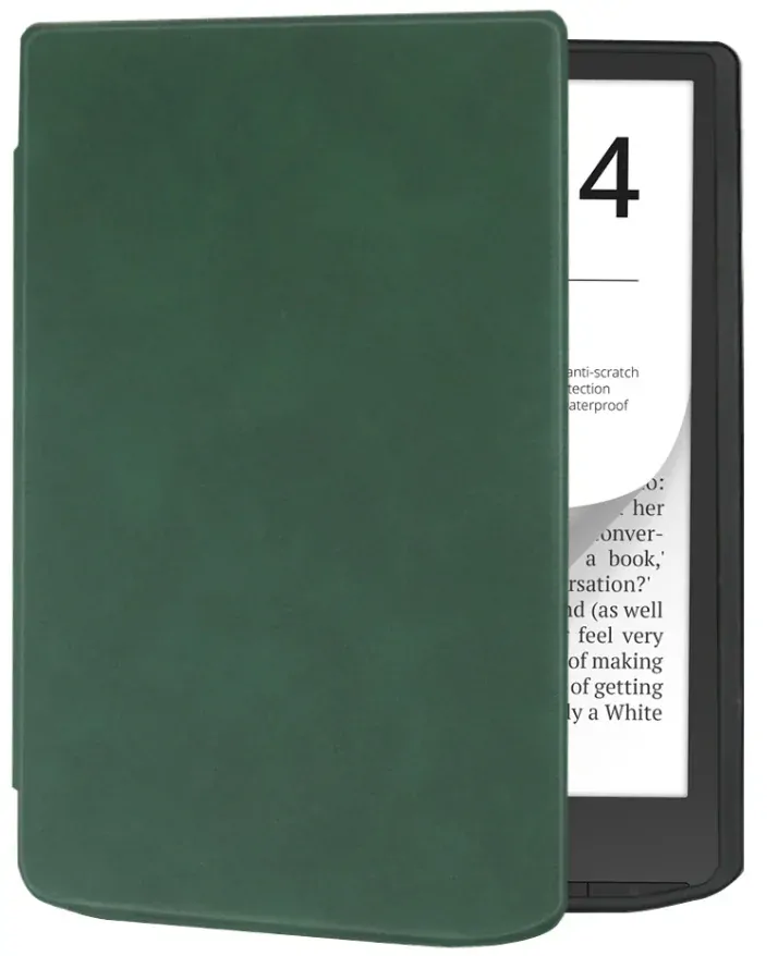 Pouzdro Durable Lock DL4045, obal na Pocketbook 743G InkPad 4 a Pocketbook 743C InkPad Color (2/3) - zelené, magnetické zavírání, AutoSleep