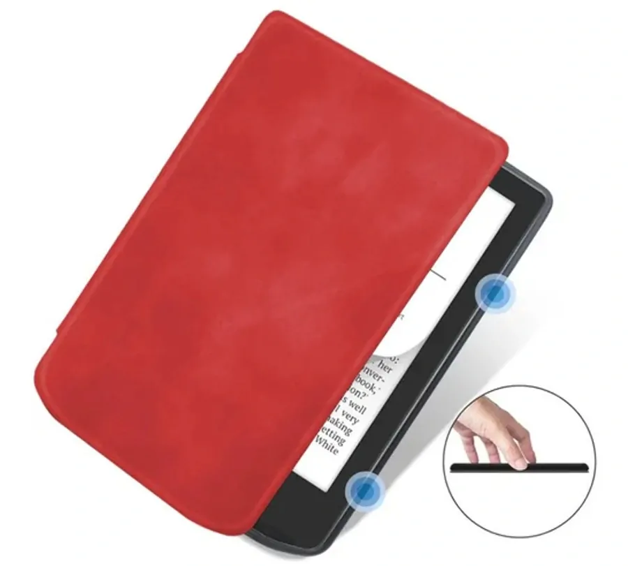 Armori Trimer T052, pouzdro pro Pocketbook 629 Verse / 634 Verse Pro - magnetické zavírání, AutoSleep, červené