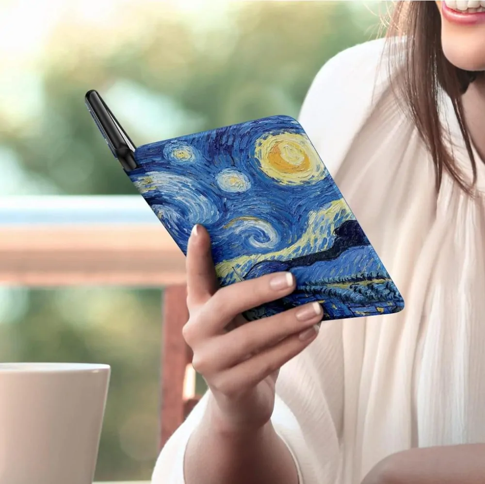 Armori Trimer T118, pouzdro pro Amazon Kindle Paperwhite 1/2/3 - magnetické zavírání, AutoSleep, motiv Gogh