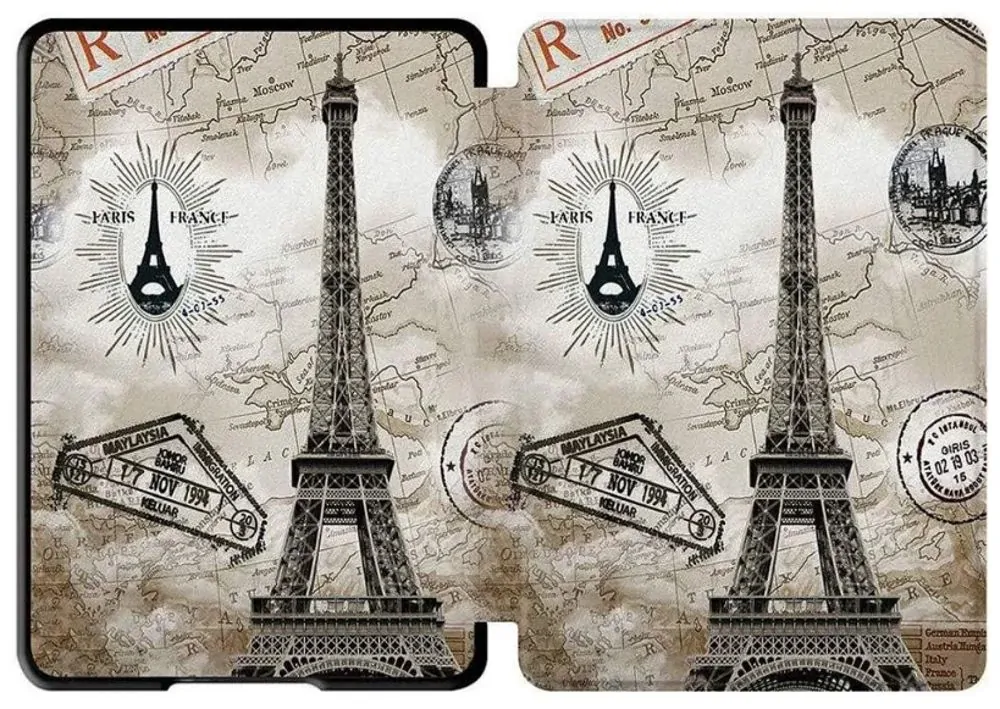 Armori Trimer T120, pouzdro pro Amazon Kindle Paperwhite 1/2/3 - magnetické zavírání, AutoSleep, motiv Paris