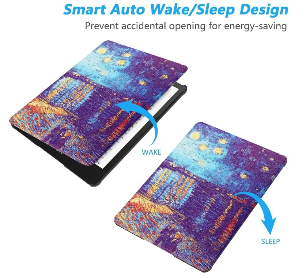 Armori Trimer T141, pouzdro pro Amazon Kindle 6 (7. generace) - magnetické zavírání, AutoSleep, motiv Gogh Sea