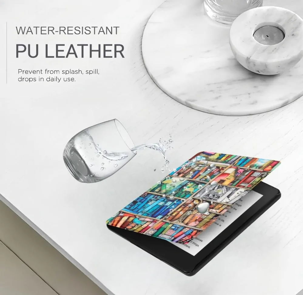 Armori Trimer T177, pouzdro pro Amazon Kindle Paperwhite 5 (2021) - magnetické zavírání, AutoSleep, motiv Elder Library