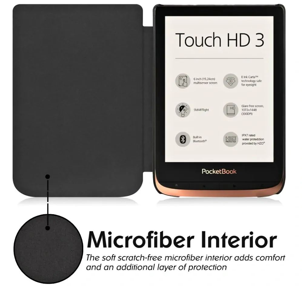 Armori Trimer T183, pouzdro pro Pocketbook 616/617/618/627/628/632/633 - magnetické zavírání, AutoSleep, motiv Provence