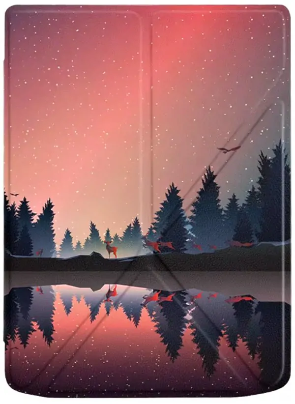 ARMORI STANDER S193, pouzdro se stojánkem Origami pro Pocketbook 743 G/C/K3 (InkPad4, Color 2, Color 3) - motiv Nightlake