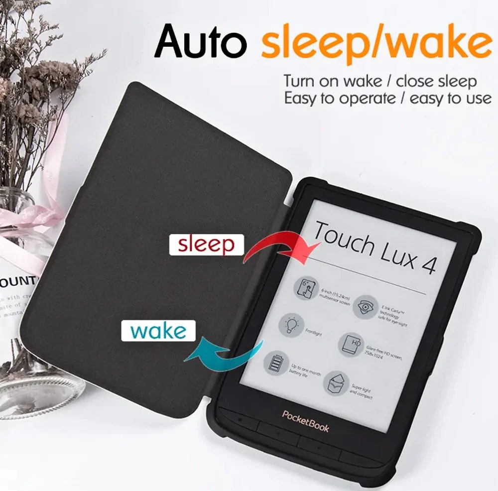 Durable Lock DL1239 - pouzdro pro Pocketbook 616 / 617 / 618 / 627 / 628 / 632 / 633 - šedé