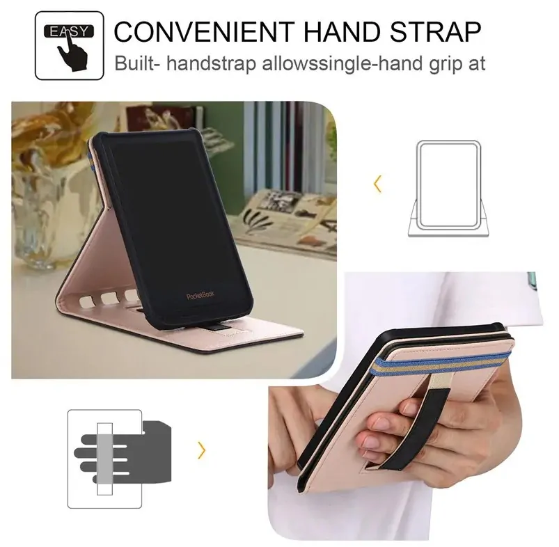 Armori Shelter H207 - pouzdro se stojánkem pro Pocketbook 616/617/618/627/628/632/633 - černé