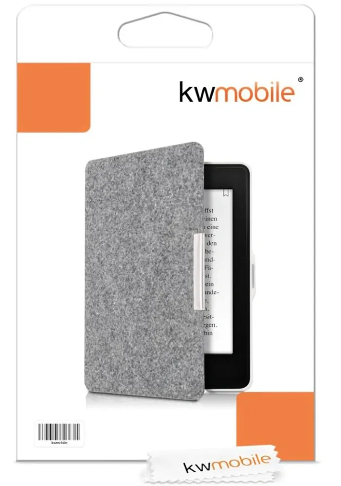 Pouzdro KW Mobile Felt Fabric Light - KW3434525 - pro Amazon Kindle Paperwhite 1/2/3 - světle šedé