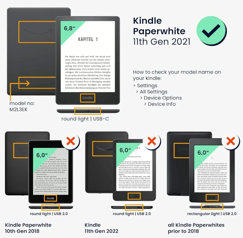 Pouzdro KW Mobile - Marble - KW5625624 - pro Amazon Kindle Paperwhite 5 (2021) - vícebarevné