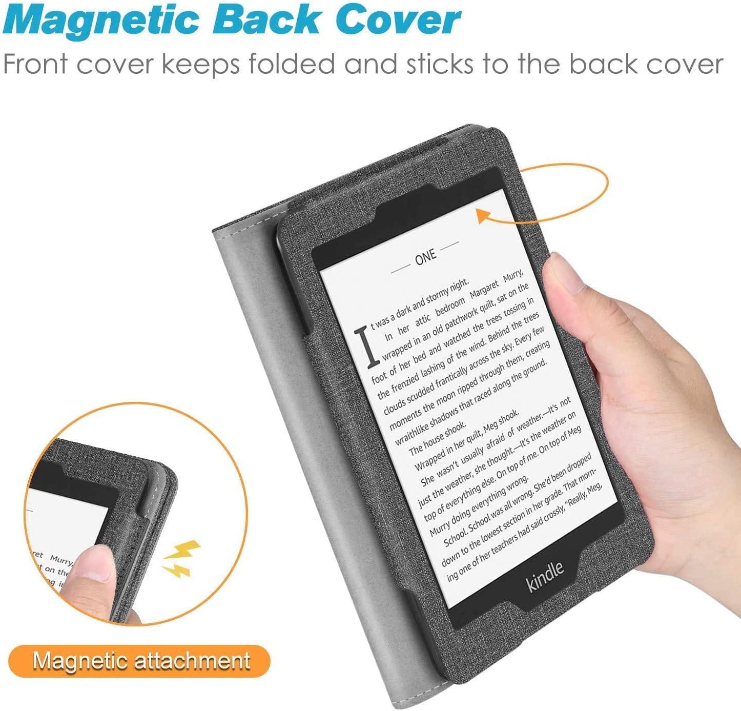 Pouzdro Benello SK-04 na Amazon Kindle Paperwhite 1/2/3/4 - oranžové (Mandarine)