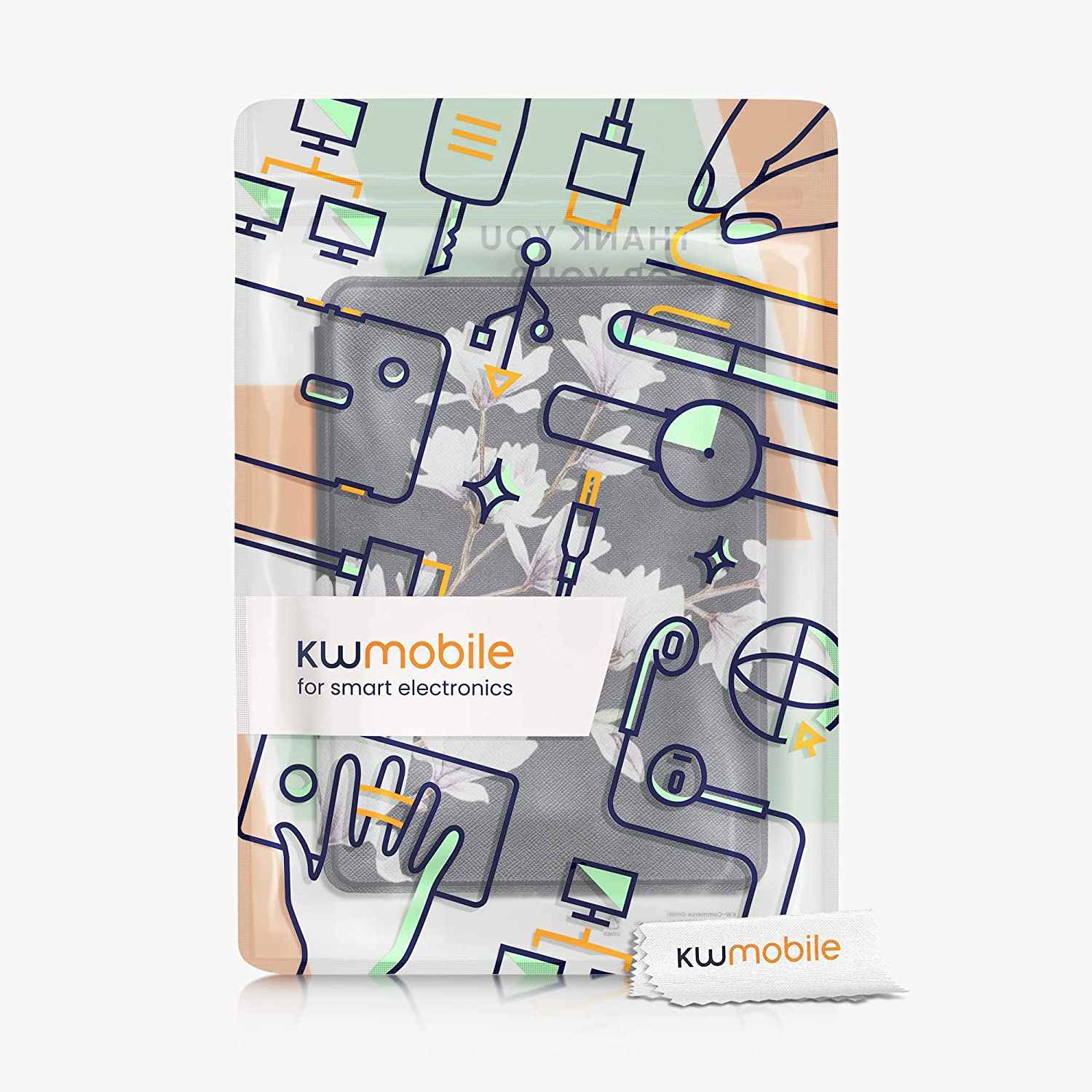 Pouzdro KW Mobile - Magnolias - KW5625601 - pro Amazon Kindle Paperwhite 5 (2021) - vícebarevné