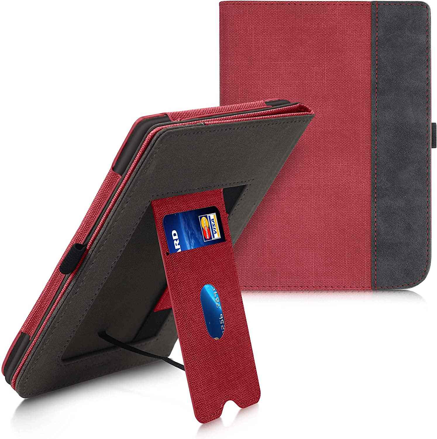 Pouzdro KW Mobile Double Leather - KW5364802 - pro Pocketbook 740/741 - barva grey, červené