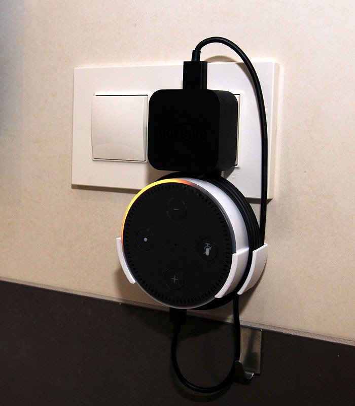 B-SAFE DRŽÁK AMAZON ECHO DOT CHARGER WALL MOUNT, BÍLÝ