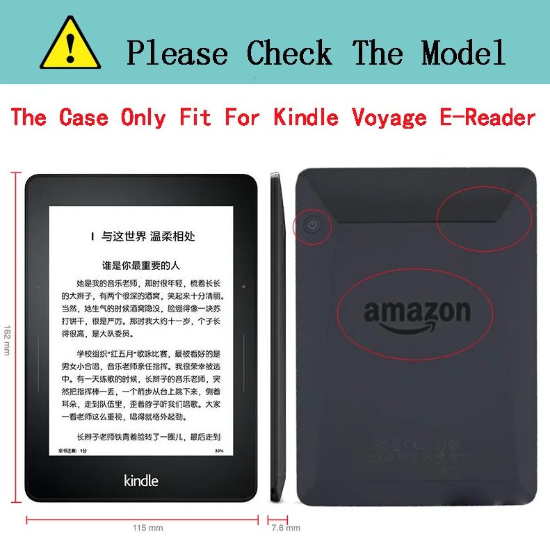Durable Lock Fabric F-1242 - pro Amazon Kindle Voyage - červené