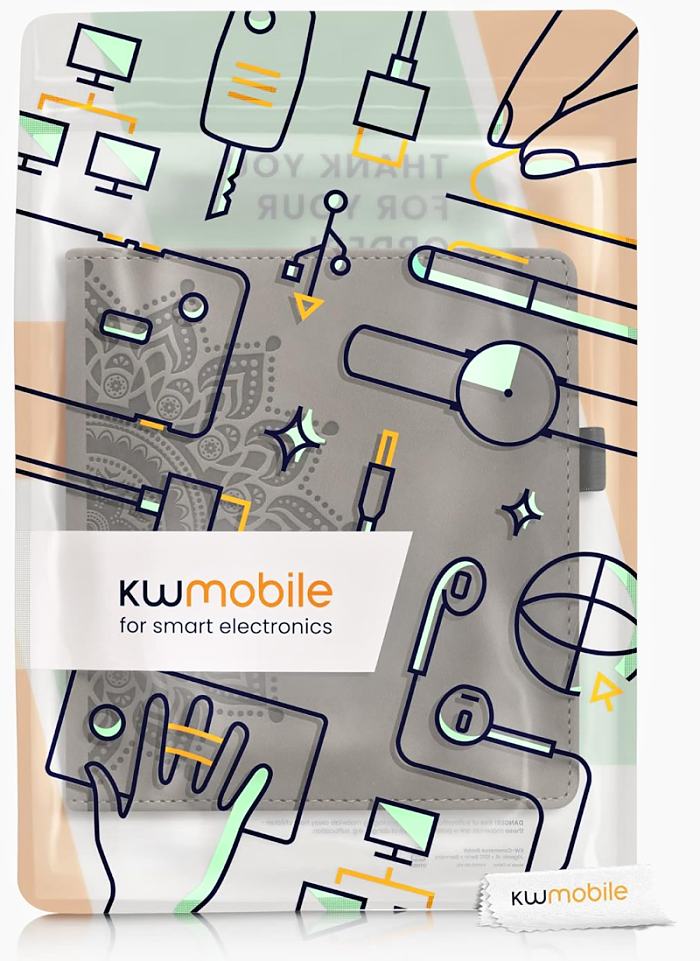 Pouzdro KW Mobile - Nubuck Rising Sun - KW5939304 - pro Amazon Kindle Oasis 2/3 - šedé