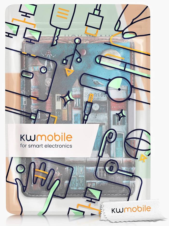 Pouzdro KW Mobile - Book City - KW4556936 - pro Amazon Kindle Paperwhite 1/2/3 - vícebarevné