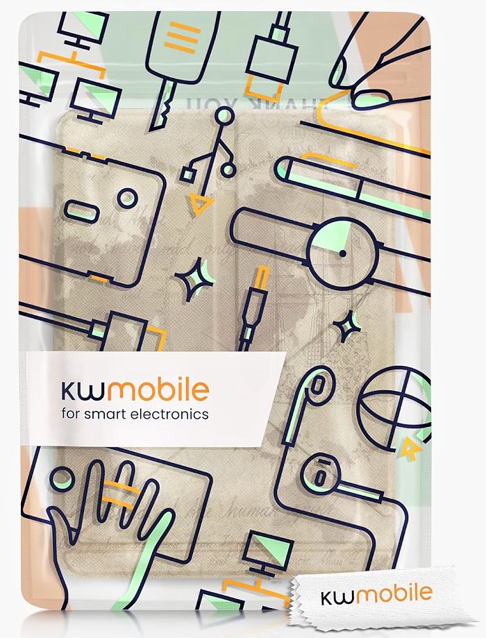 Pouzdro KW Mobile - Origami Travel Vintage - KW5776408 - pro Amazon Kindle Paperwhite 5 (2021) - vícebarevné