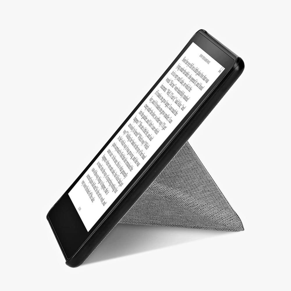 Pouzdro KW Mobile - Origami Textil Light Grey - KW5776525 - pro Amazon Kindle Paperwhite 5 (2021) - světle šedé