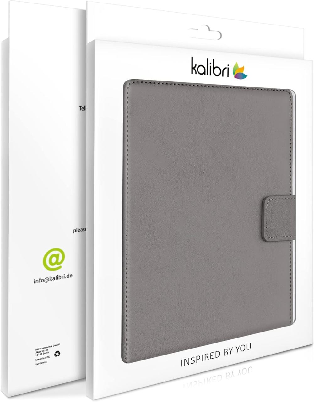 Pouzdro KW Mobile (Kalibri) - Real Leather - KA5626619 - pro Amazon Kindle Paperwhite 5 (2021) - šedá kůže