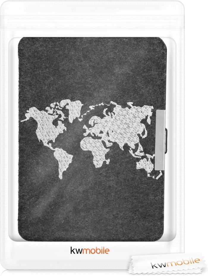 Pouzdro KW Mobile Felt Travel Outline - KW4848909 - pro Amazon Kindle Paperwhite 4 (2018) - černé