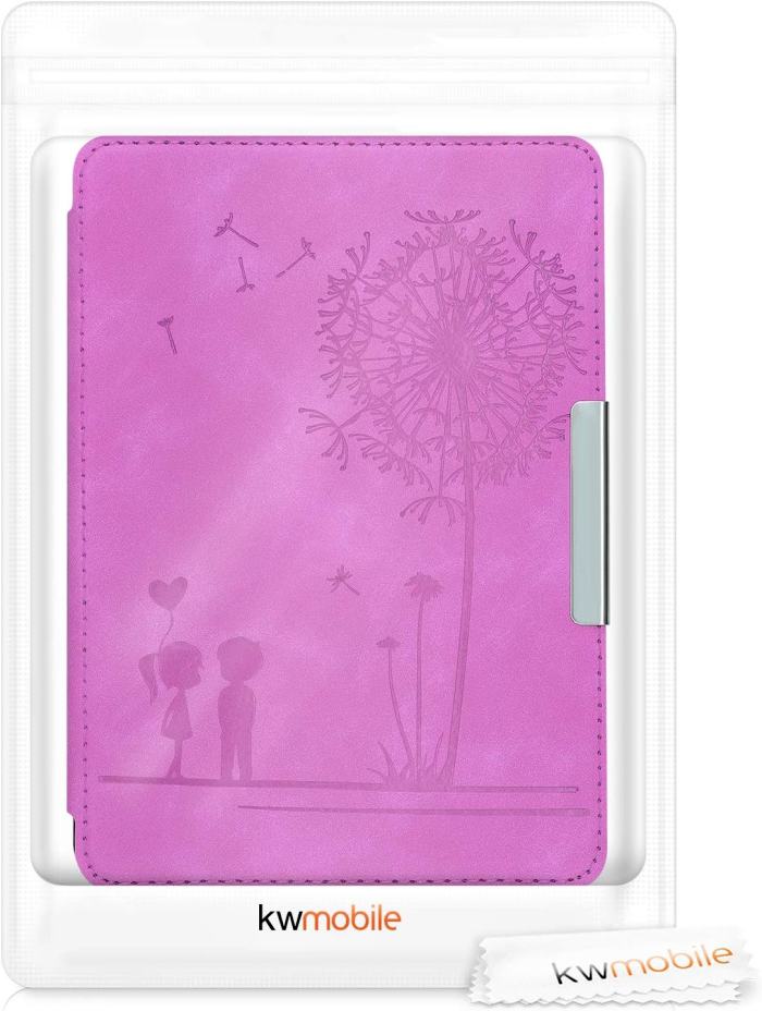 Pouzdro KW Mobile - Dandelion Love Dark Violet - KW4897511 - pro Amazon Kindle Paperwhite 4 (2018) - fialové