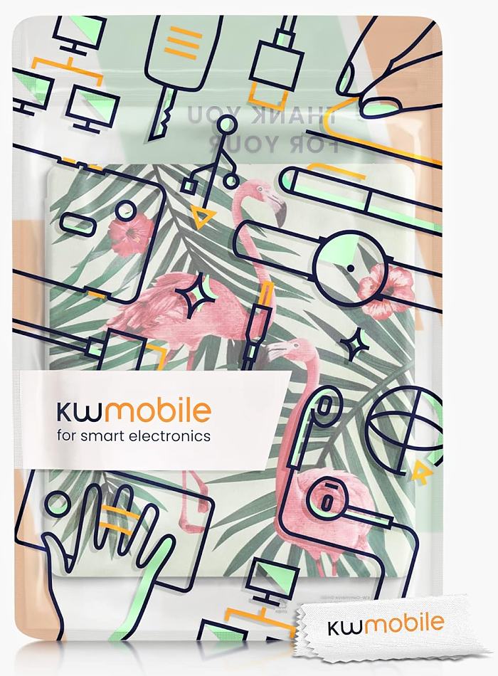Pouzdro KW Mobile - Flamingos & Palm Trees - KW4941715 - pro Amazon Kindle Oasis 2 / 3 - vícebarevné