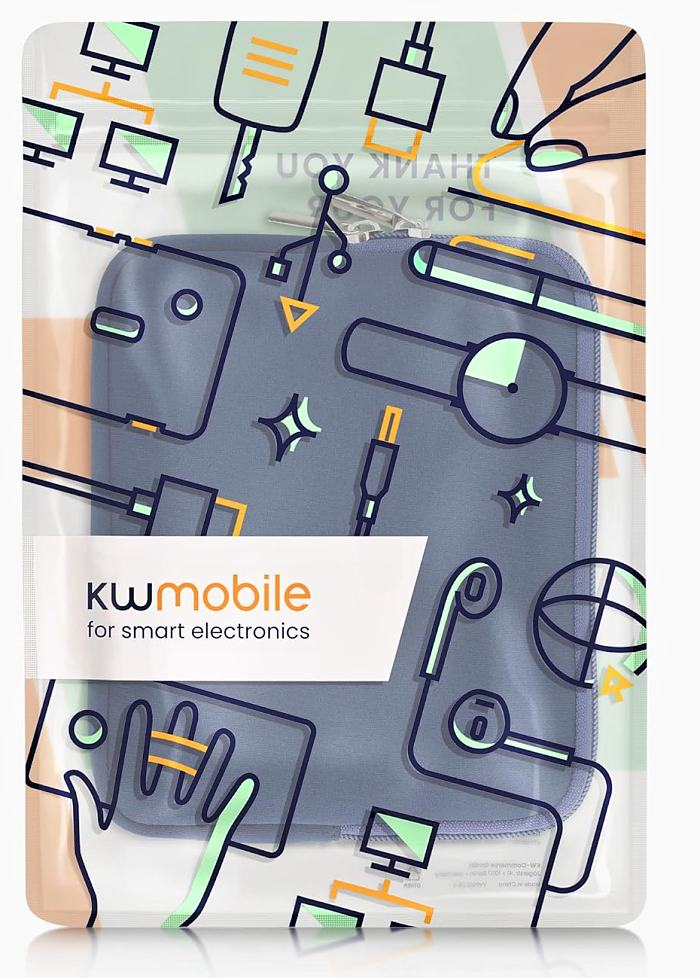 Pouzdro KW Mobile Neoprene Zipper - KW5739717 - Univerzální pouzdro pro čtečky 6-7" - tmavě modré