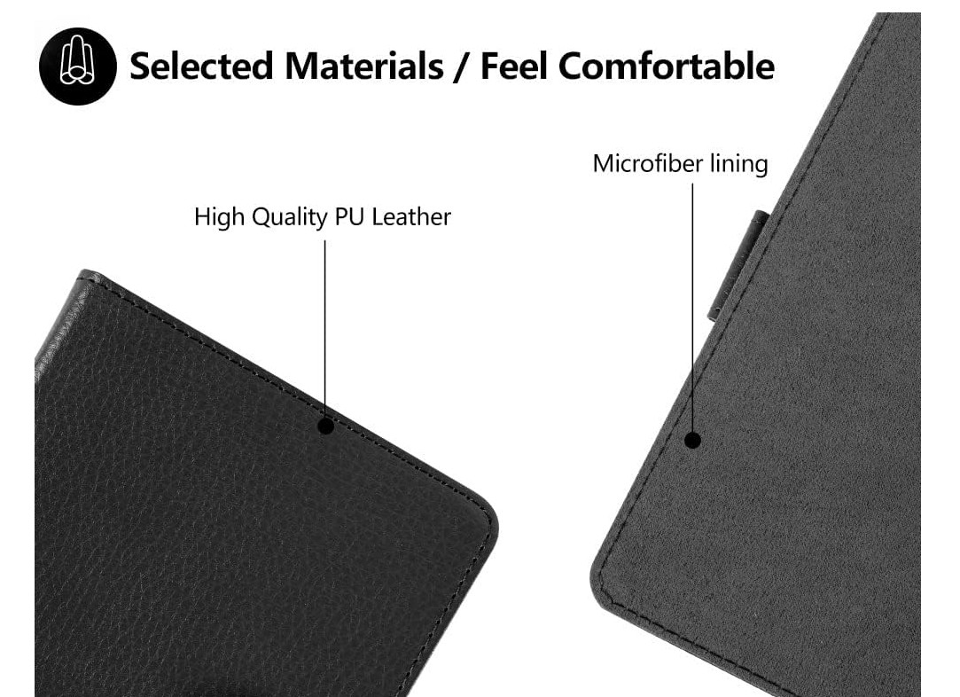 FORTRESS FT168 - Obal na čtečku Pocketbook 614 / 615 / 622 / 623 / 624 / 625 / 626 / 631 / 640 / 641 - černé, magnet