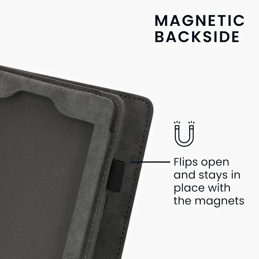 Pouzdro KW Mobile Brushed Heart - KW5626802 - pro Amazon Kindle Paperwhite 1/2/3 - tmavě šedé