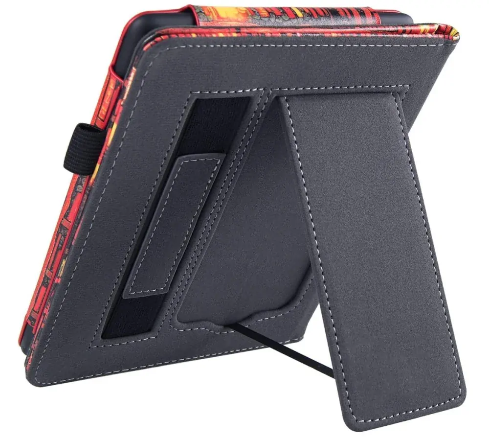 Fortress FT4021 Premium - pouzdro se stojánkem pro Amazon Kindle Paperwhite 5 (2021) - motiv Bookcase, magnet, AutoSleep