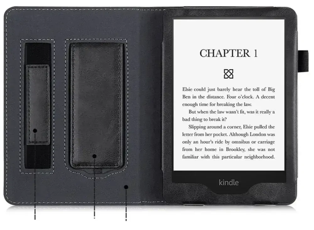 Fortress FT4024 Premium - pouzdro se stojánkem pro Amazon Kindle Paperwhite 5 (2021) - černé/šedé, magnet, AutoSleep