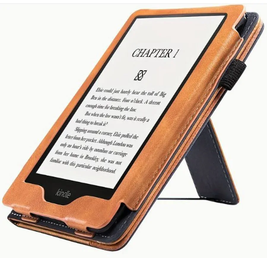 Fortress FT4026 Premium - pouzdro se stojánkem pro Amazon Kindle Paperwhite 5 (2021) - hnědé/šedé, magnet, AutoSleep