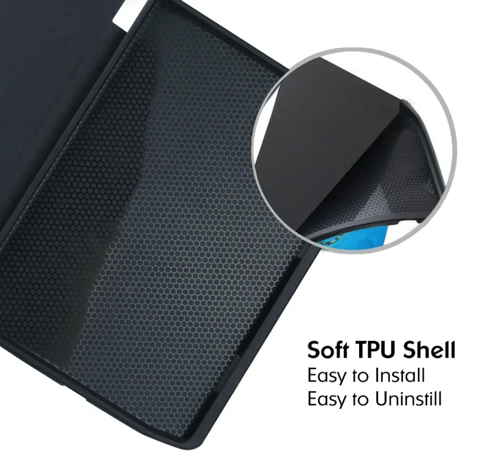 Pouzdro Durable Lock DL4053, obal na Pocketbook 743G InkPad 4 a Pocketbook 743C InkPad Color (2/3) - motiv Blue Garden, magnetické zavírání, AutoSleep