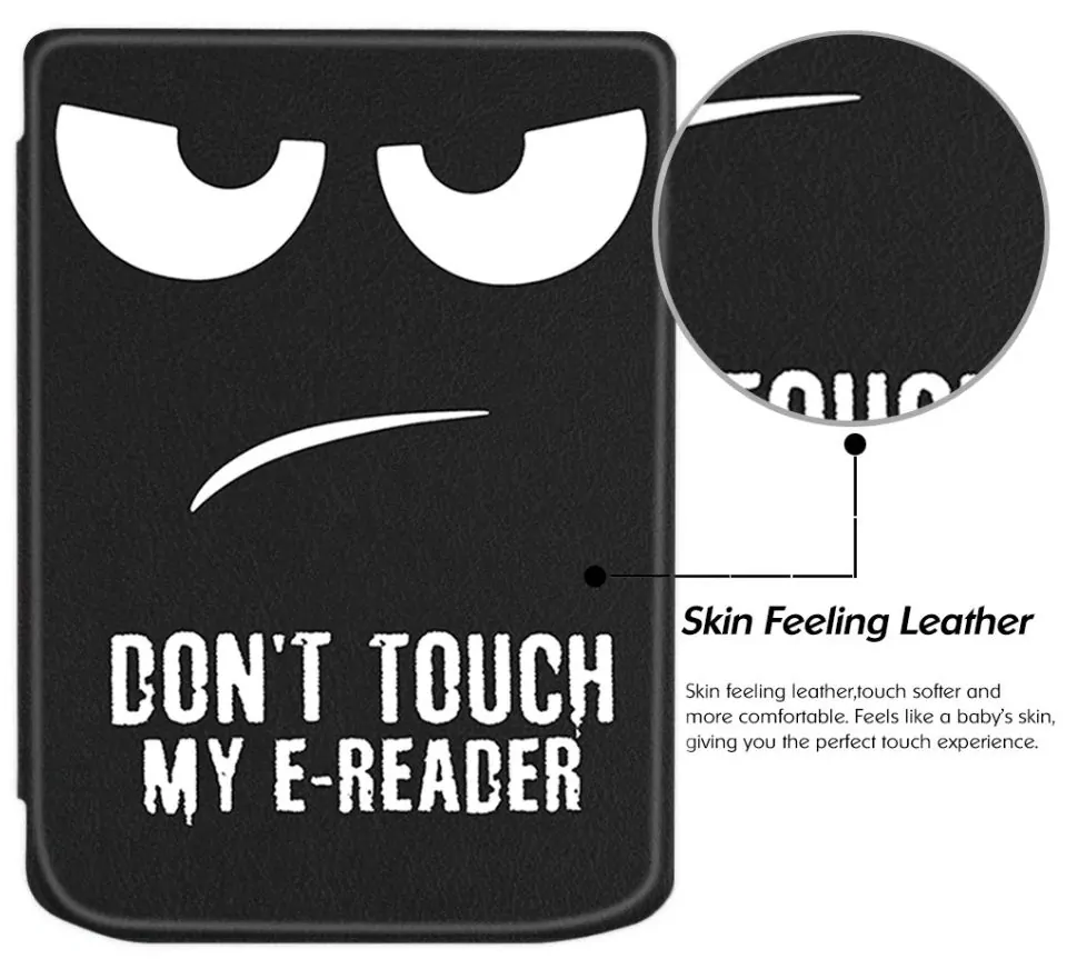 Armori Trimer T062, pouzdro pro Pocketbook 629 Verse / 634 Verse Pro - magnetické zavírání, AutoSleep, motiv Dont Touch