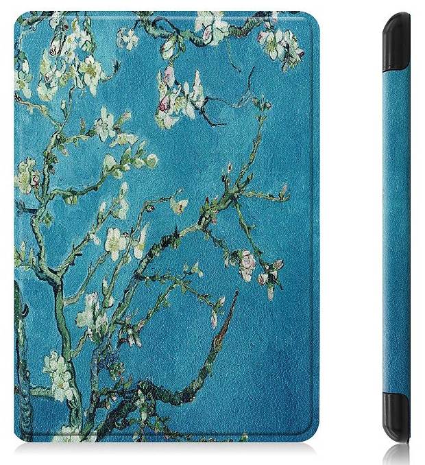 Armori Trimer T093, pouzdro pro Amazon Kindle 4/5 - magnetické zavírání, motiv Blue Garden