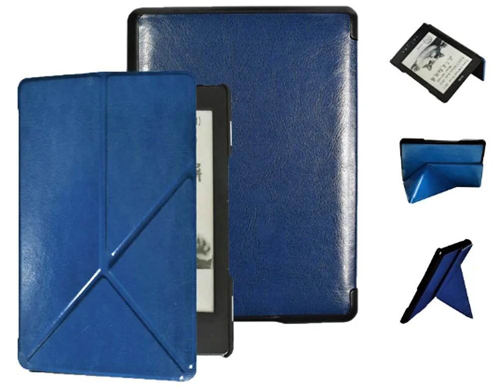 ARMORI STANDER S099, pouzdro se stojánkem Origami pro Amazon Kindle 4/5 - tmavě modré
