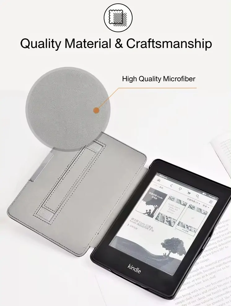 Premium Durable Lock PDL-104, obal na Amazon Kindle Paperwhite 1/2/3 - kapsa, světle modrý