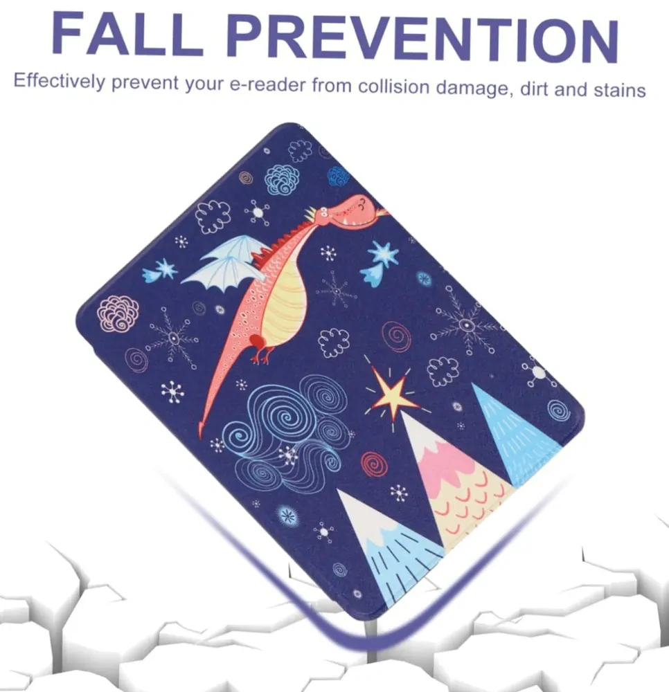 Armori Trimer T117, pouzdro pro Amazon Kindle Paperwhite 1/2/3 - magnetické zavírání, AutoSleep, motiv Dragon