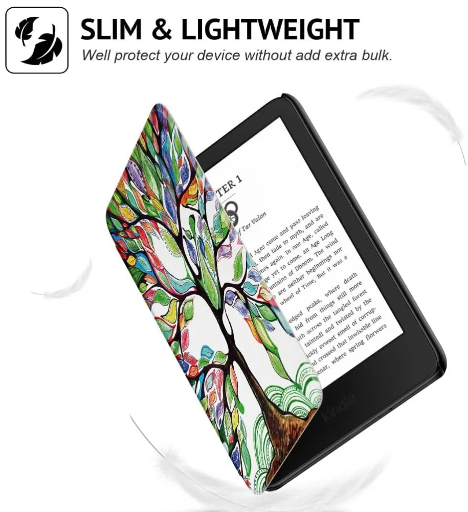 Armori Trimer T150, pouzdro pro Amazon Kindle 8 (2016) - magnetické zavírání, AutoSleep, motiv Tree