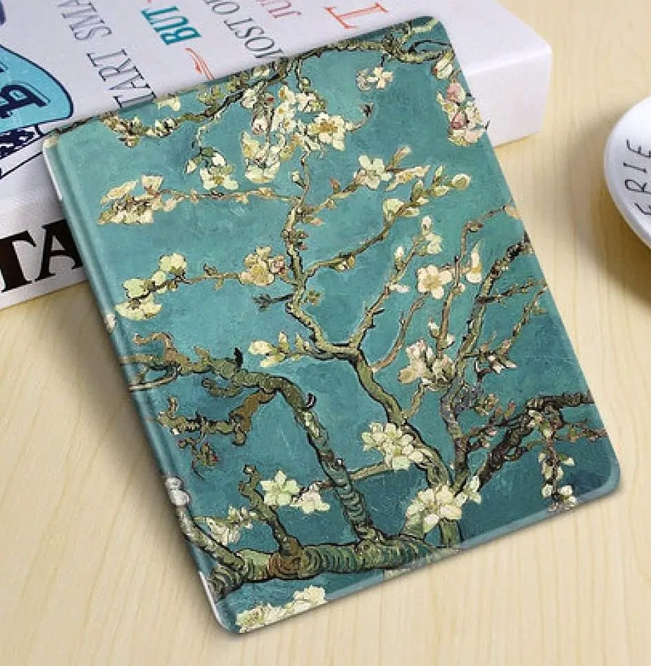 Armori Trimer T158, pouzdro pro Amazon Kindle Oasis 2/3 - magnetické zavírání, AutoSleep, motiv Blue Garden