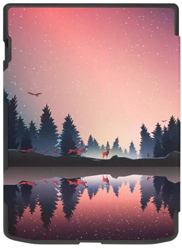 ARMORI STANDER S193, pouzdro se stojánkem Origami pro Pocketbook 743 G/C/K3 (InkPad4, Color 2, Color 3) - motiv Nightlake