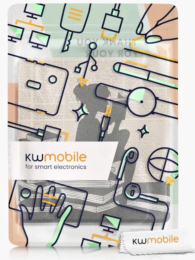 Pouzdro KW Mobile - Girl And Books - KW4941734 - pro Amazon Kindle Oasis 2 / 3 - vícebarevné